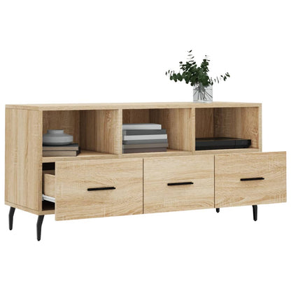 Tv-Meubel 02X36X50 Cm Bewerkt Hout Kleurig Sonoma eiken