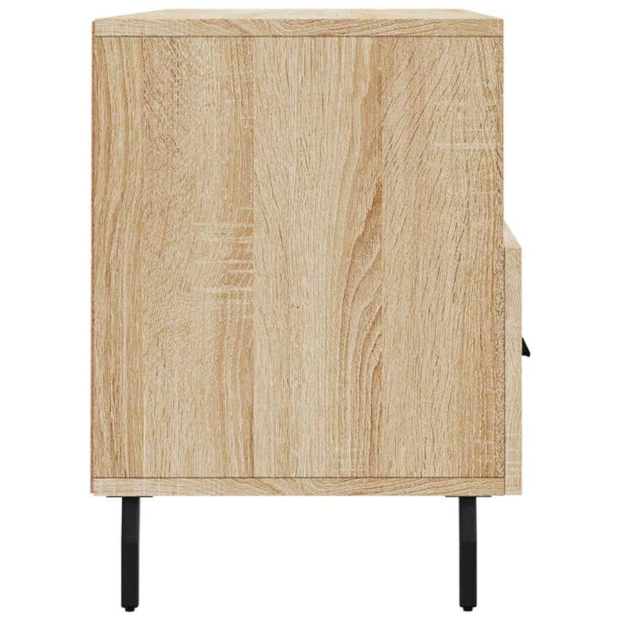 Tv-Meubel 02X36X50 Cm Bewerkt Hout Kleurig Sonoma eiken