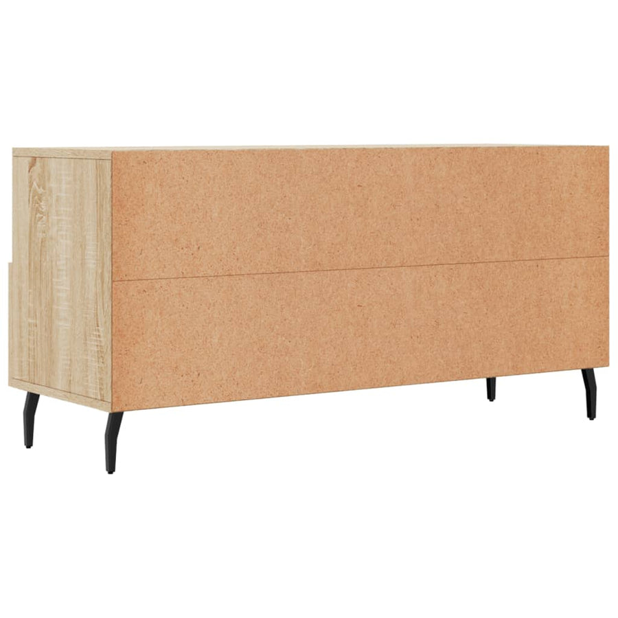 Tv-Meubel 02X36X50 Cm Bewerkt Hout Kleurig Sonoma eiken