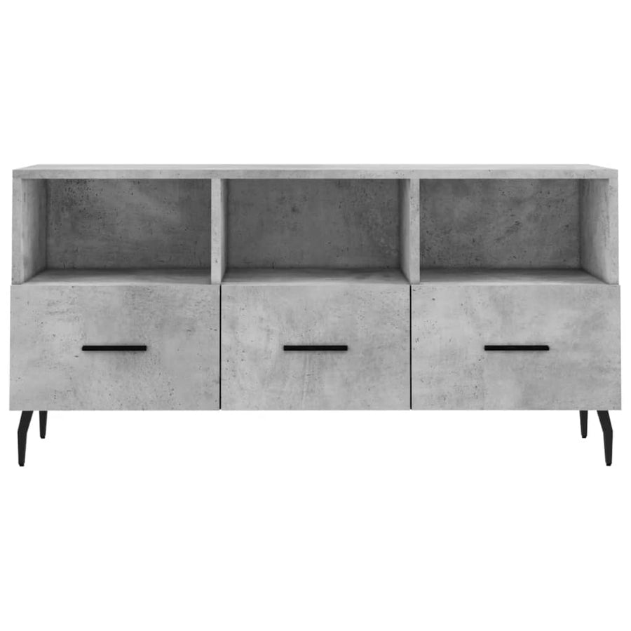 Tv-Meubel 02X36X50 Cm Bewerkt Hout Betongrijs