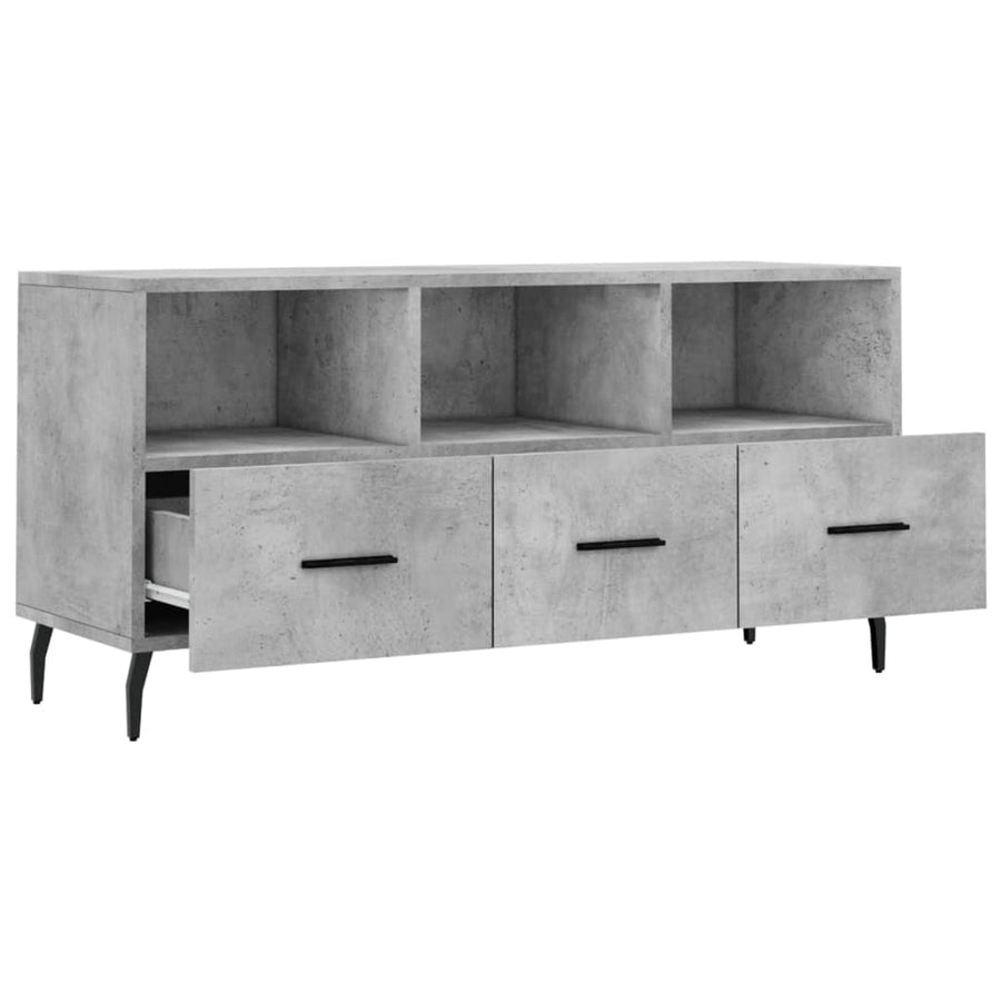 Tv-Meubel 02X36X50 Cm Bewerkt Hout Betongrijs