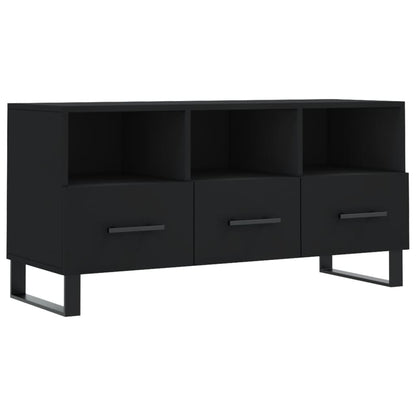Tv-Meubel 02X36X50 Cm Bewerkt Hout Zwart