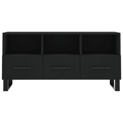 Tv-Meubel 02X36X50 Cm Bewerkt Hout Zwart