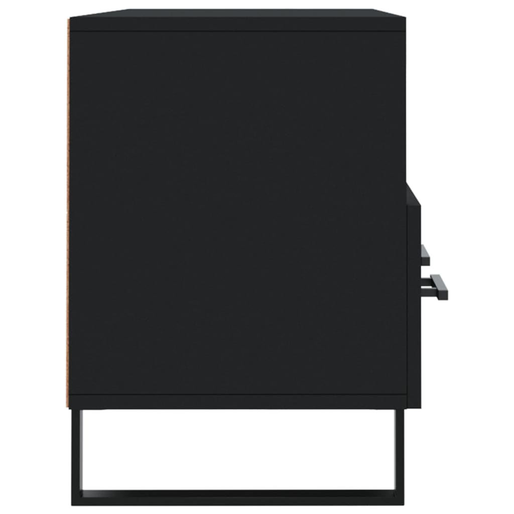 Tv-Meubel 02X36X50 Cm Bewerkt Hout Zwart