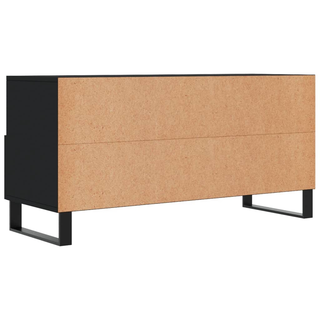 Tv-Meubel 02X36X50 Cm Bewerkt Hout Zwart