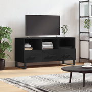 Tv-meubel 102x36x50 cm bewerkt hout zwart wandmontage