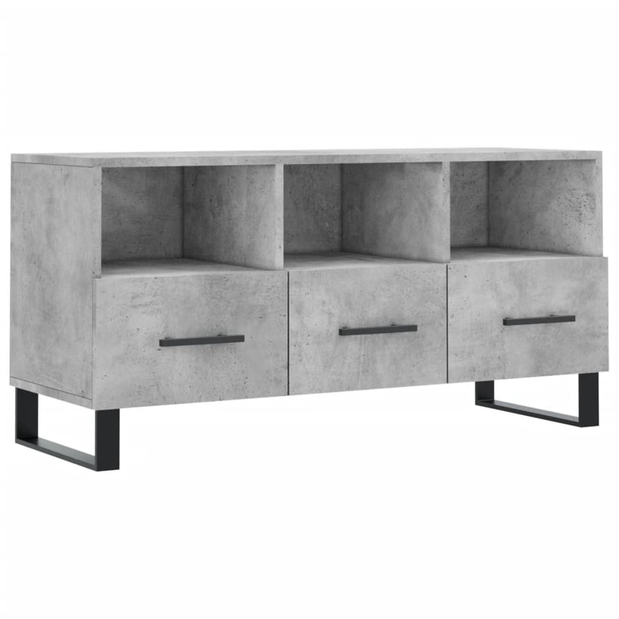 Tv-Meubel 02X36X50 Cm Bewerkt Hout Betongrijs