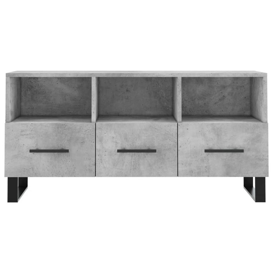 Tv-Meubel 02X36X50 Cm Bewerkt Hout Betongrijs