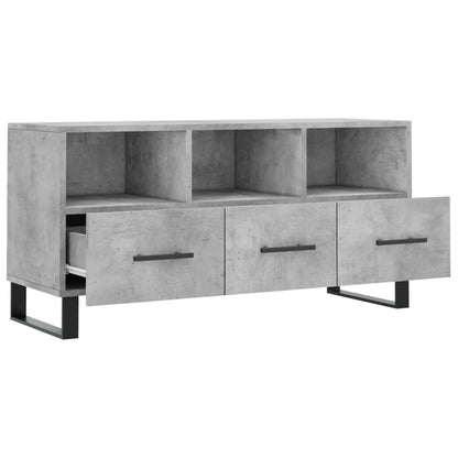 Tv-Meubel 02X36X50 Cm Bewerkt Hout Betongrijs
