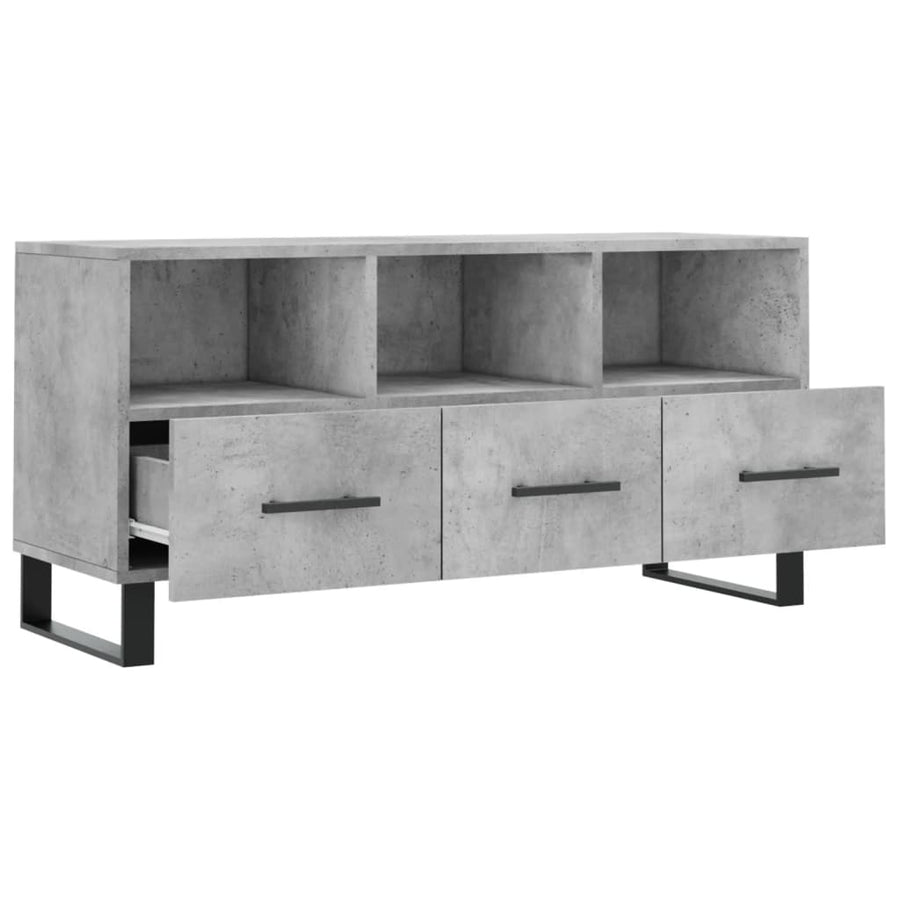 Tv-Meubel 02X36X50 Cm Bewerkt Hout Betongrijs