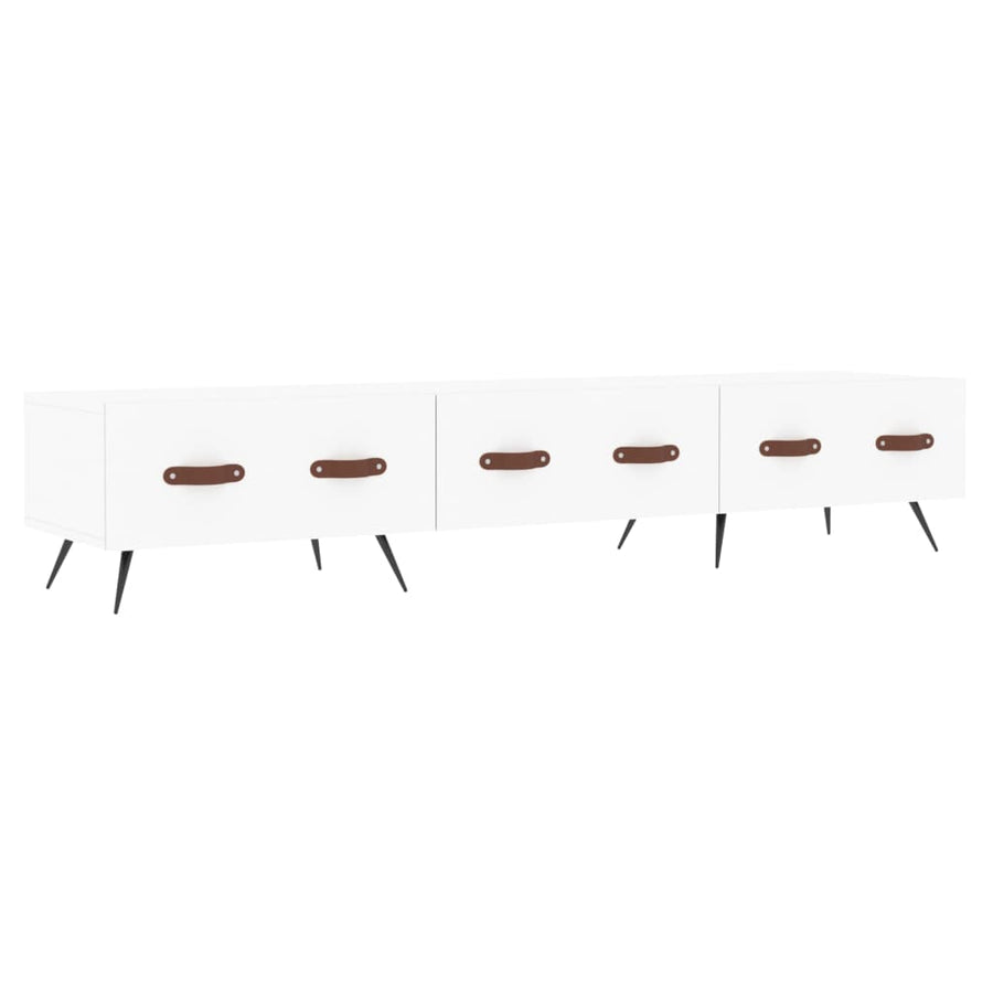 Tv-Meubel 50X36X30 Cm Bewerkt Hout Wit
