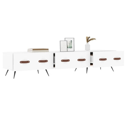 Tv-Meubel 50X36X30 Cm Bewerkt Hout Wit