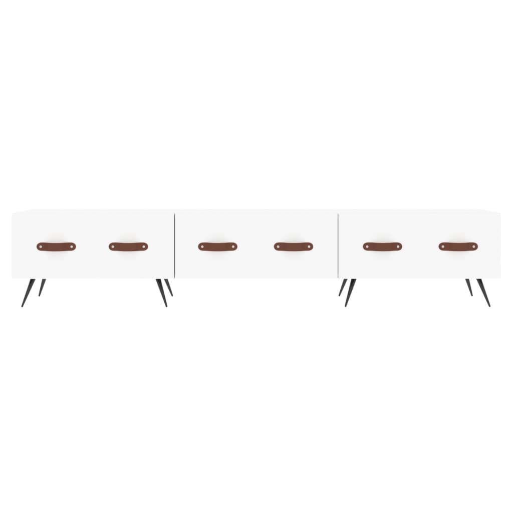 Tv-Meubel 50X36X30 Cm Bewerkt Hout Wit