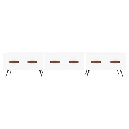 Tv-Meubel 50X36X30 Cm Bewerkt Hout Wit