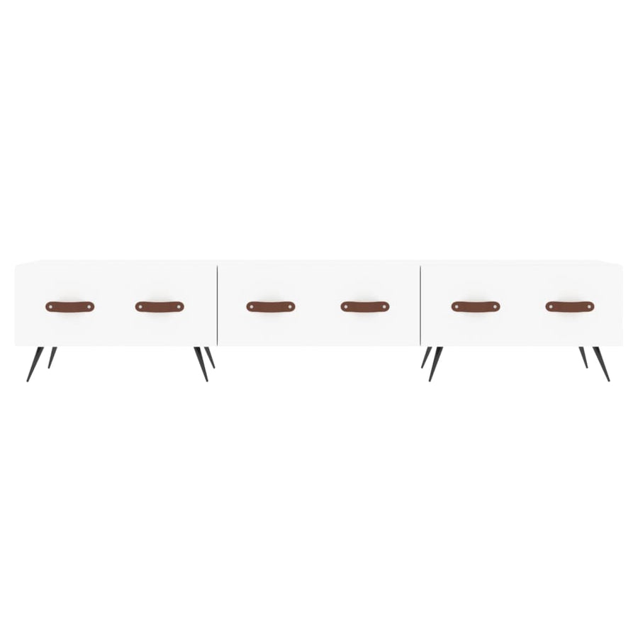 Tv-Meubel 50X36X30 Cm Bewerkt Hout Wit
