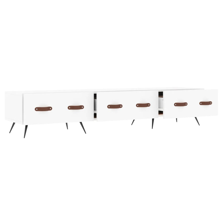 Tv-Meubel 50X36X30 Cm Bewerkt Hout Wit