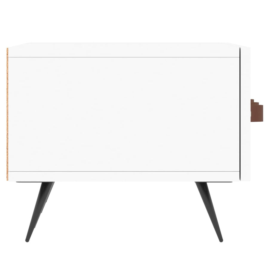 Tv-Meubel 50X36X30 Cm Bewerkt Hout Wit