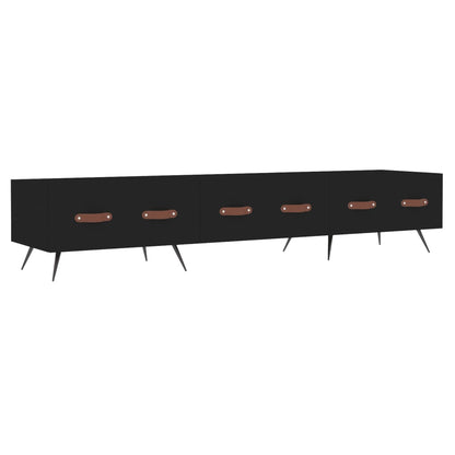 Tv-Meubel 50X36X30 Cm Bewerkt Hout Zwart