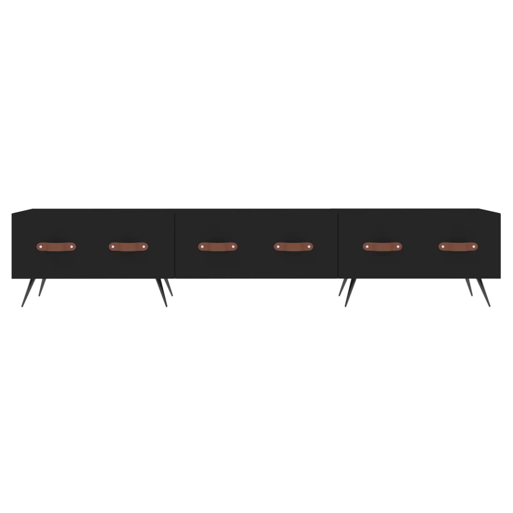 Tv-Meubel 50X36X30 Cm Bewerkt Hout Zwart