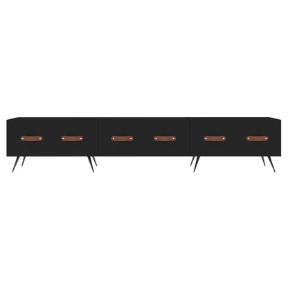 Tv-Meubel 50X36X30 Cm Bewerkt Hout Zwart