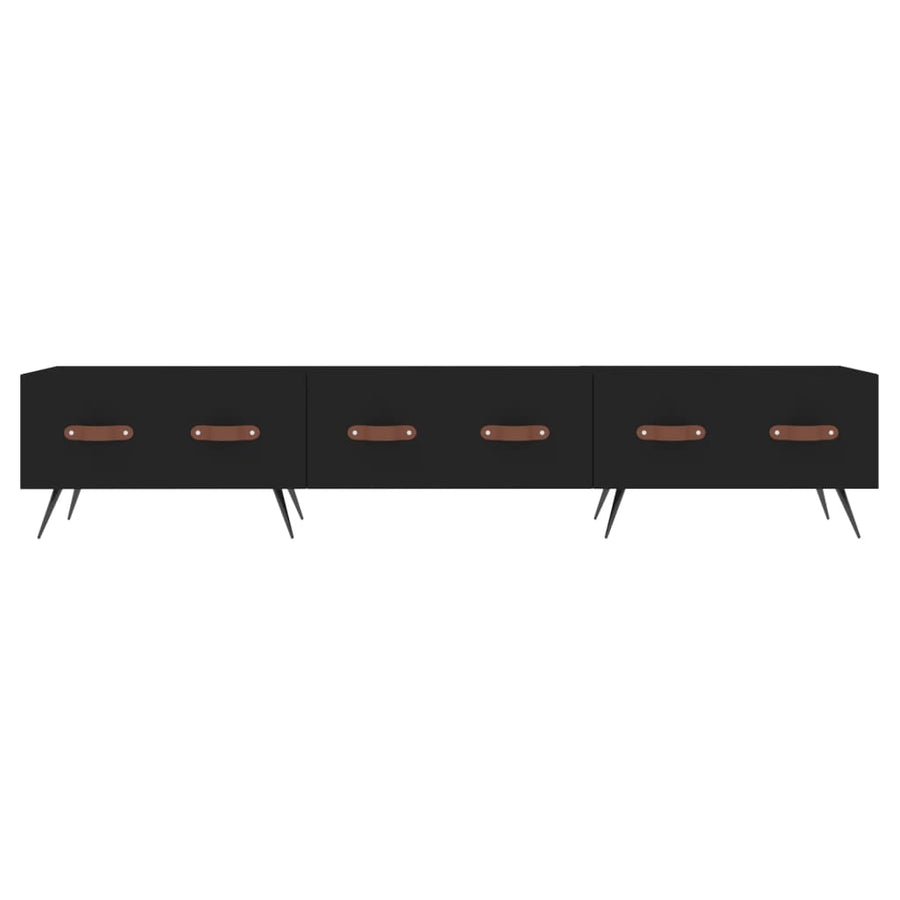 Tv-Meubel 50X36X30 Cm Bewerkt Hout Zwart