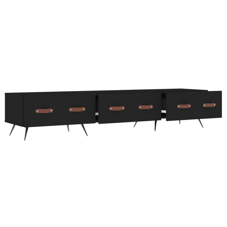 Tv-Meubel 50X36X30 Cm Bewerkt Hout Zwart