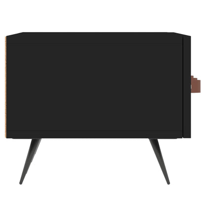 Tv-Meubel 50X36X30 Cm Bewerkt Hout Zwart