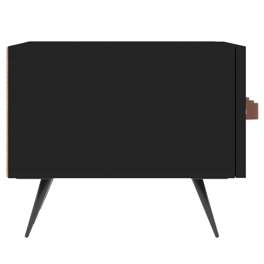 Tv-Meubel 50X36X30 Cm Bewerkt Hout Zwart