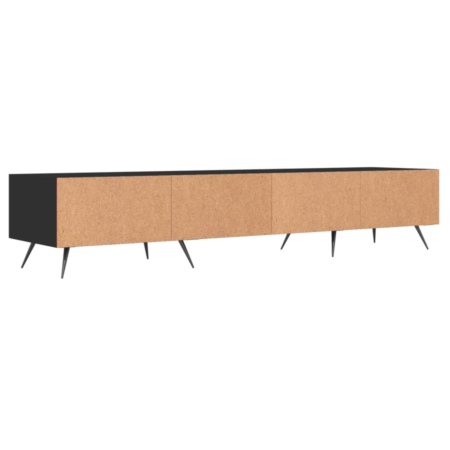 Tv-Meubel 50X36X30 Cm Bewerkt Hout Zwart