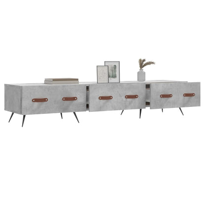 Tv-Meubel 50X36X30 Cm Bewerkt Hout Betongrijs