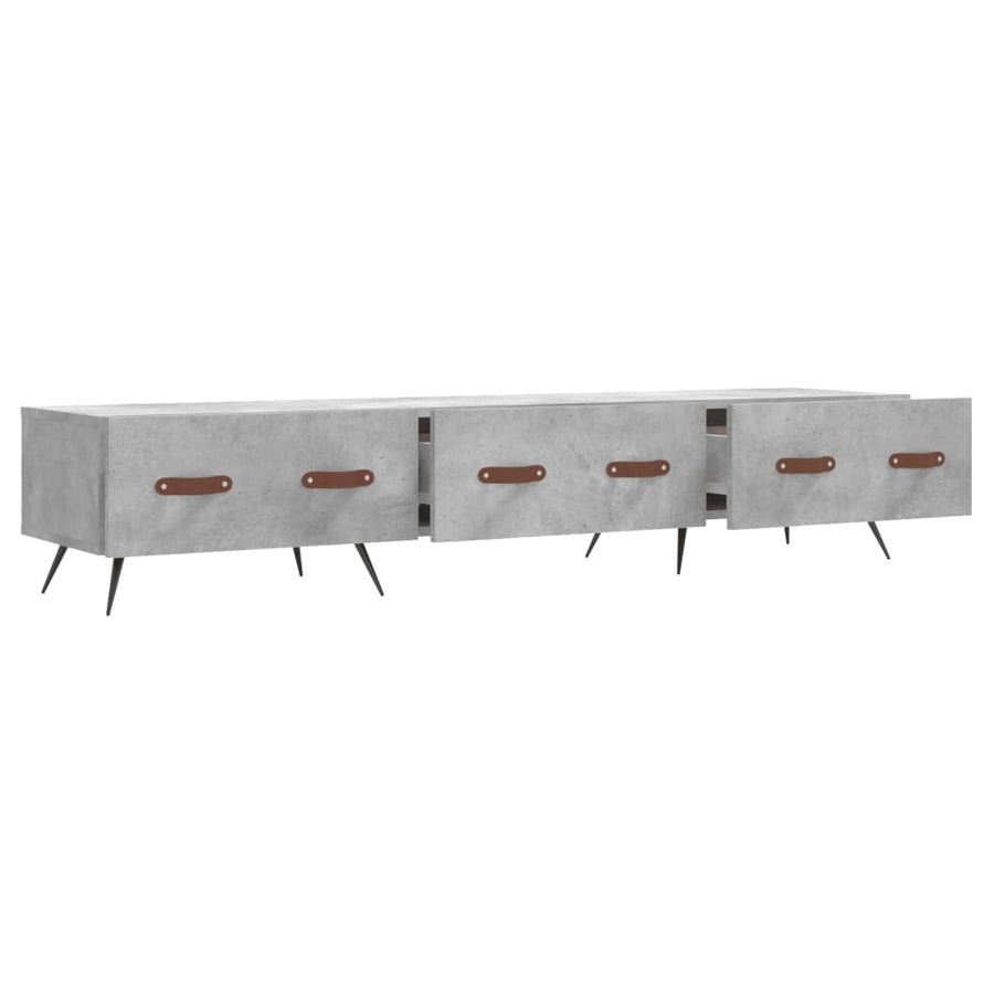 Tv-Meubel 50X36X30 Cm Bewerkt Hout Betongrijs