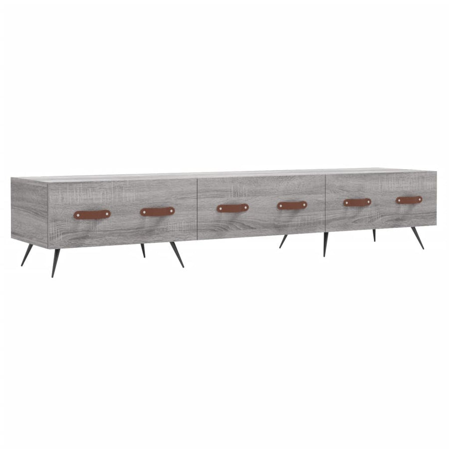 Tv-Meubel 50X36X30 Cm Bewerkt Hout Eikenkleurig Grijs sonoma