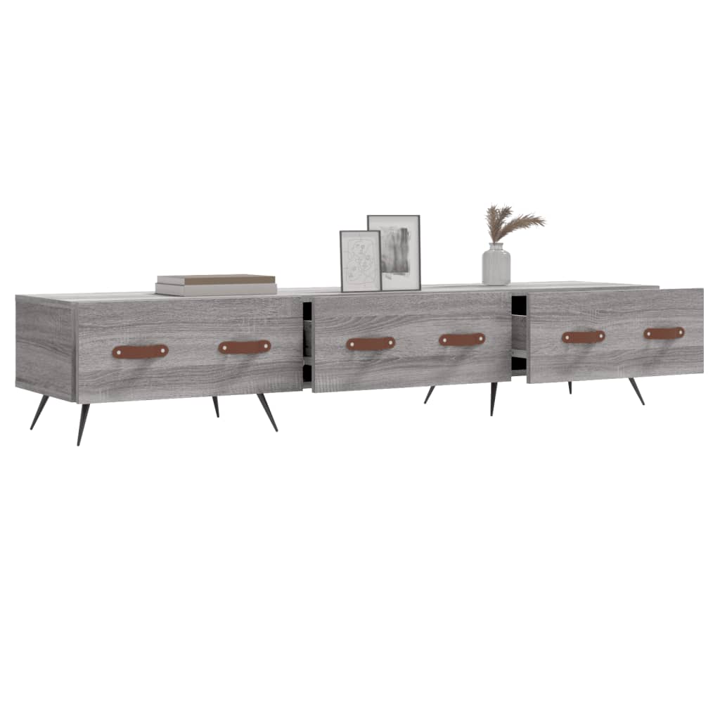 Tv-Meubel 50X36X30 Cm Bewerkt Hout Eikenkleurig Grijs sonoma