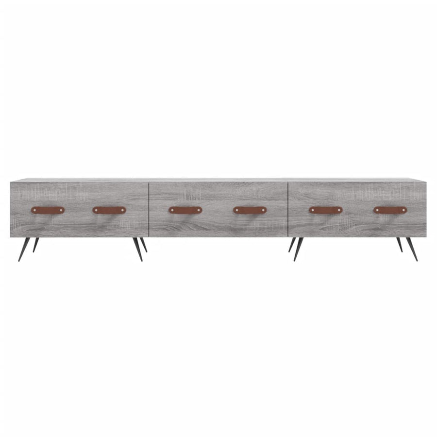 Tv-Meubel 50X36X30 Cm Bewerkt Hout Eikenkleurig Grijs sonoma