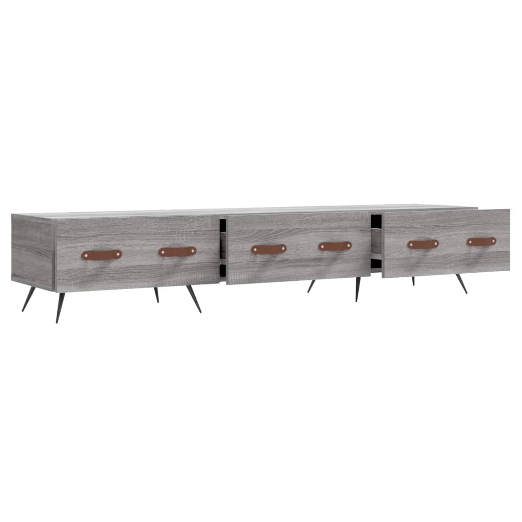 Tv-Meubel 50X36X30 Cm Bewerkt Hout Eikenkleurig Grijs sonoma