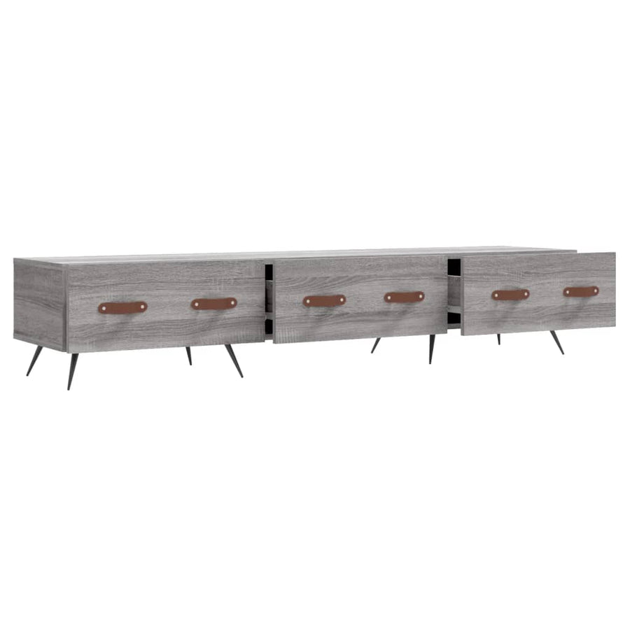 Tv-Meubel 50X36X30 Cm Bewerkt Hout Eikenkleurig Grijs sonoma