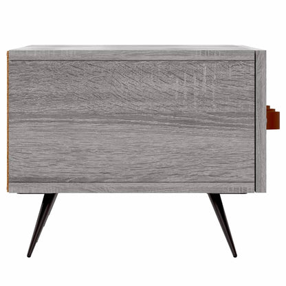 Tv-Meubel 50X36X30 Cm Bewerkt Hout Eikenkleurig Grijs sonoma