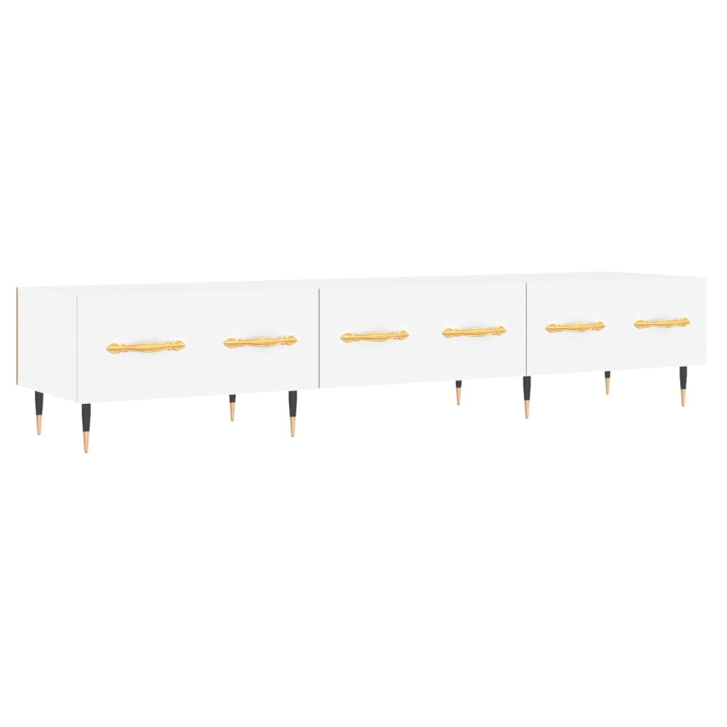 Tv-Meubel 50X36X30 Cm Bewerkt Hout Wit