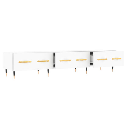 Tv-Meubel 50X36X30 Cm Bewerkt Hout Wit