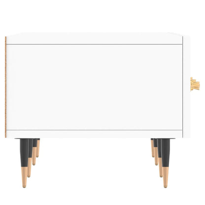 Tv-Meubel 50X36X30 Cm Bewerkt Hout Wit