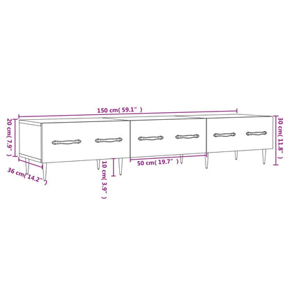 Tv-Meubel 50X36X30 Cm Bewerkt Hout Kleurig Sonoma eiken