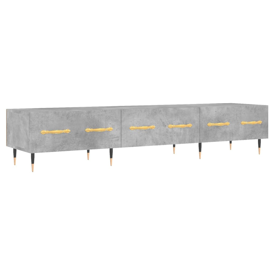 Tv-Meubel 50X36X30 Cm Bewerkt Hout Betongrijs