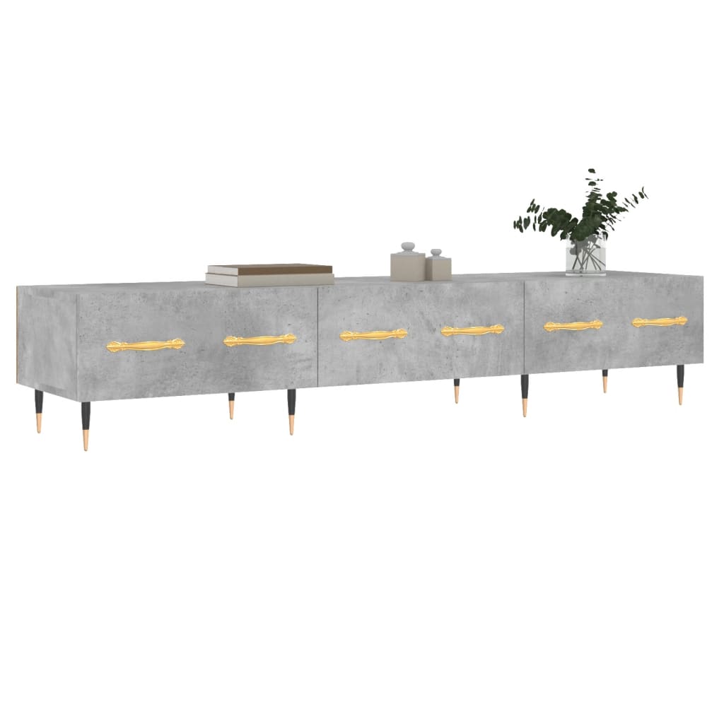 Tv-Meubel 50X36X30 Cm Bewerkt Hout Betongrijs