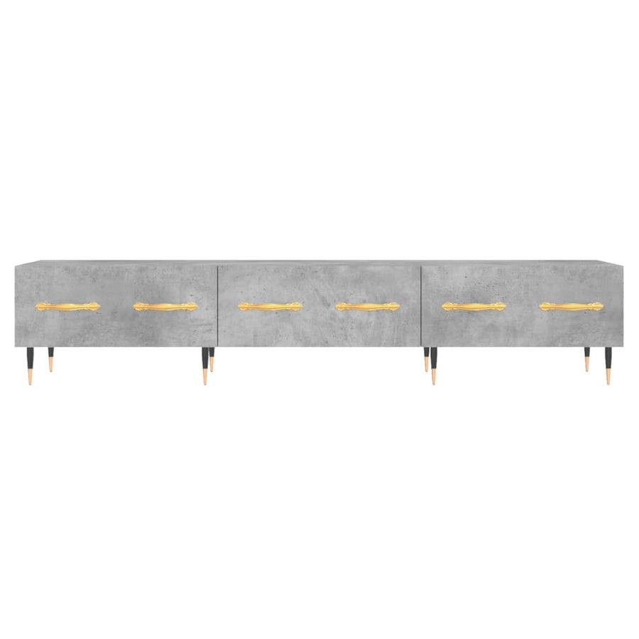 Tv-Meubel 50X36X30 Cm Bewerkt Hout Betongrijs