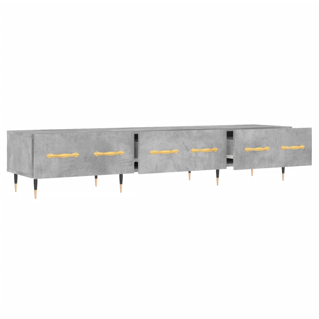 Tv-Meubel 50X36X30 Cm Bewerkt Hout Betongrijs