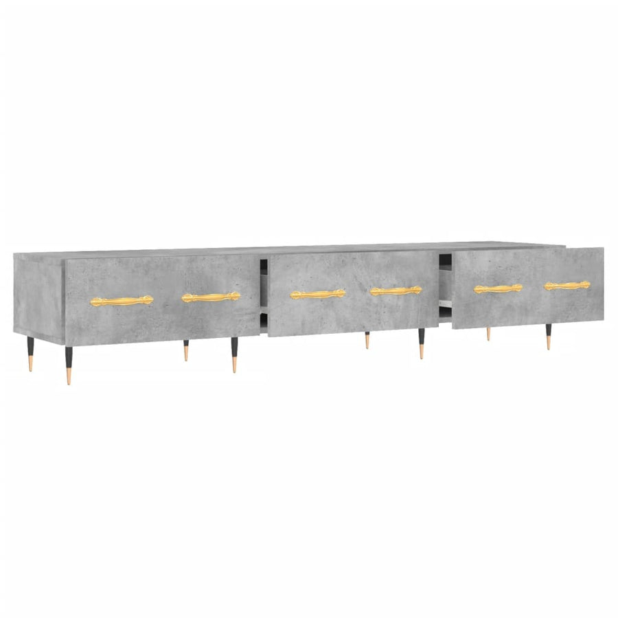 Tv-Meubel 50X36X30 Cm Bewerkt Hout Betongrijs
