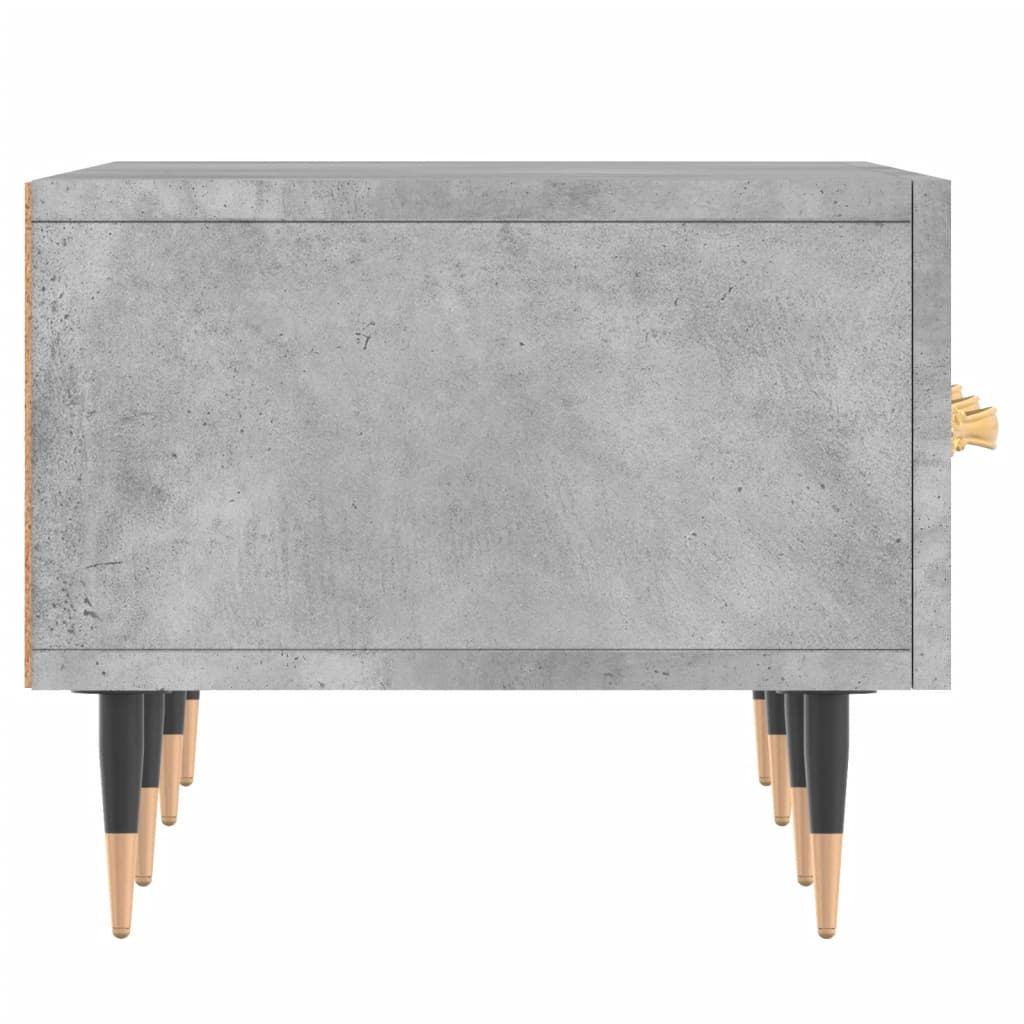 Tv-Meubel 50X36X30 Cm Bewerkt Hout Betongrijs