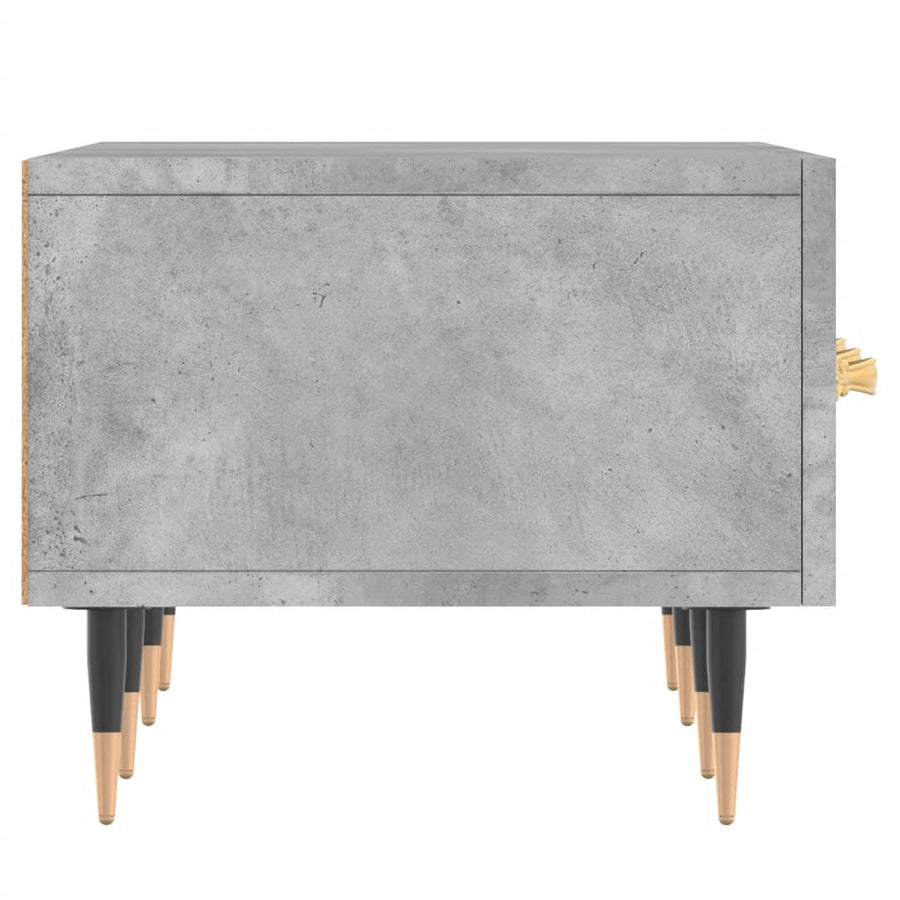 Tv-Meubel 50X36X30 Cm Bewerkt Hout Betongrijs