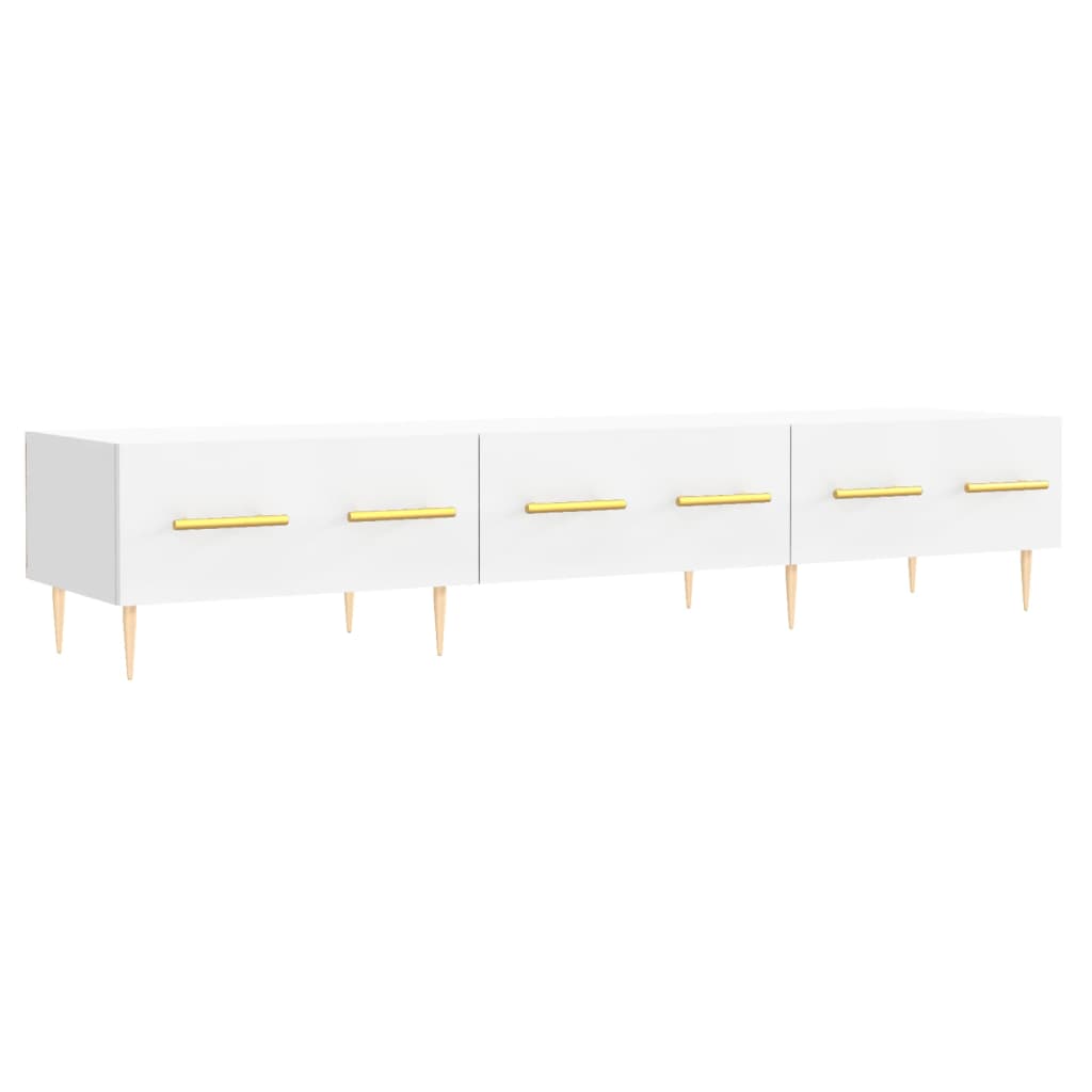Tv-Meubel 50X36X30 Cm Bewerkt Hout Wit