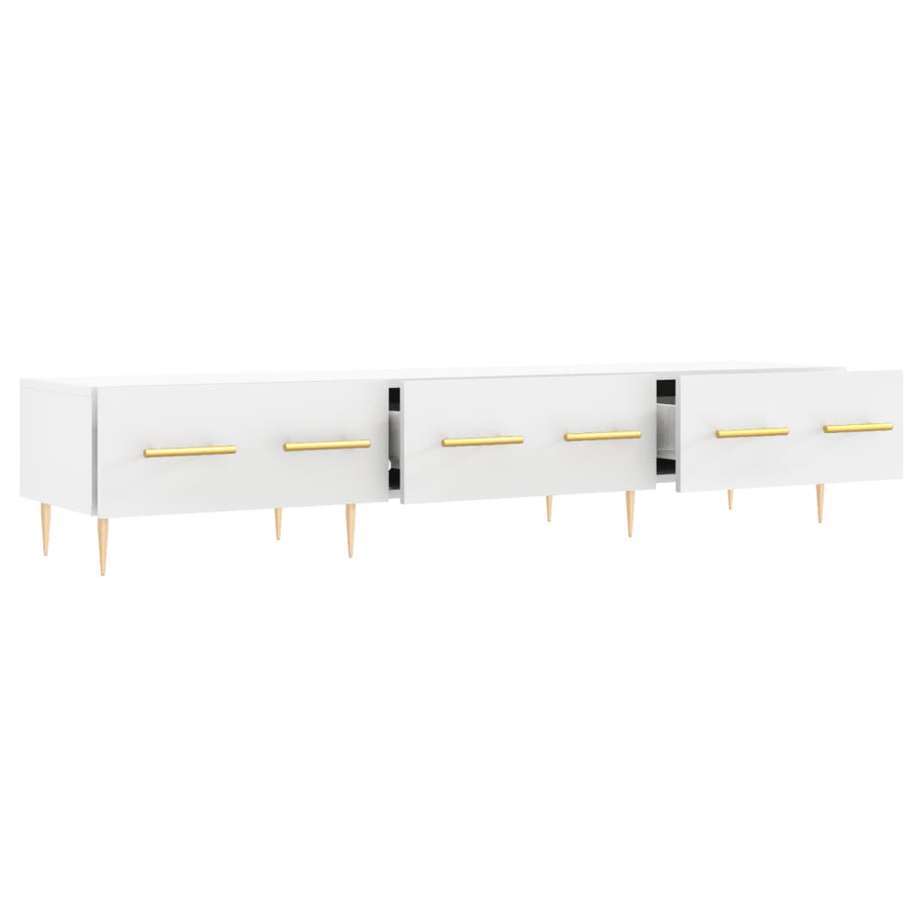 Tv-Meubel 50X36X30 Cm Bewerkt Hout Wit